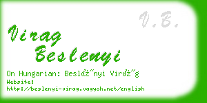 virag beslenyi business card